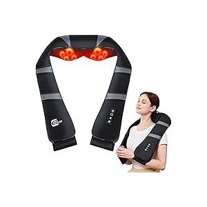 UKL HEALTHCARE Neck Massager with Heat  Back and Neck Massager for Pain Relief Deep Tissue Shiatsu Kneading Massage Pillow, Neck and Shoulder Massager, Gifts for Men Women Mom Dad