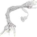 Novelty Lights Vintage Style T5 Warm White LED Christmas Lights, 11 Feet White Wire String of 10 Mini Bulbs, UL Listed Indoor/Outdoor Tree Lighting