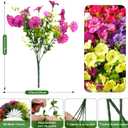 Fanfantoey Artificial Flowers for Outdoor, UV Resistant Fake Plants Outside Decoration, 14 Pcs Realistic Silk Morning Glory Faux Flowers for Porch Patio Gardens Home Decor(14, 4 Mixed)