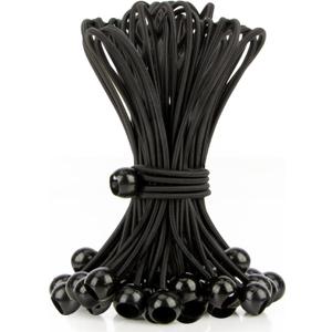 20PACK Bungee Cords with Balls - 6 Inch Ball Bungee Cords, Multi-Purpose Elastic Outdoor Small Straps, Reusable Tarp Tie Downs for Camping, Tents, Canopy, Patio Umbrellas, Awning, 0.59" Mini Balls