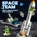 TOY Life Space Toy Rocket Toys for Kid Shuttle with Astronaut Spaceship Planet Stem with Christmas Spaces Station for Boy 3 4 5 6 7 8, Gift for Age 3+
