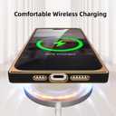 Tzomsze Compatible with iPhone 16 Plus Case,Camera Protection Cute Heart Pattern & Electroplate Reinforced Corners Shockproof Edge Bumper Case for Women Girls 6.7 Inch-Black