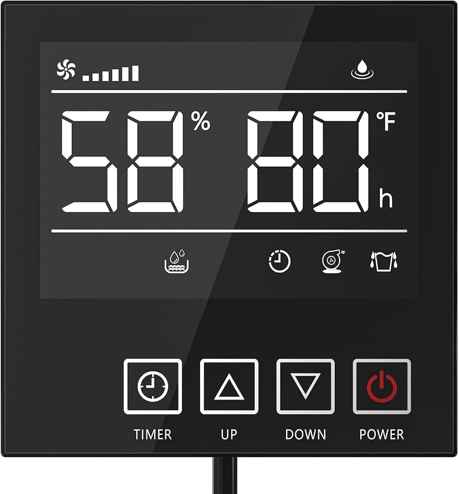 Waykar Remote Control for CPG130A Dehumidifier - Digital Humidity & Temperature Control, Adjustable Humidity Level, 32.8ft Cable, Sensitive Sensor, Easy Installation, Includes Accessories