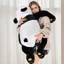 Cute Panda Bear Pillow Large Panda Stuffed Animal Plush Toy Soft Hugging Body Pillow for Adults Kids Boys Girls Birthday Gift (23.6 in)