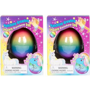 YMCtoy - Surprise Growing Hatching Unicorn Rainbow Eggs, Set of 2