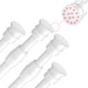AIZESI Spring Tension Curtain Rods Short Tension Rod (White, 28" to 38"-4Pcs)