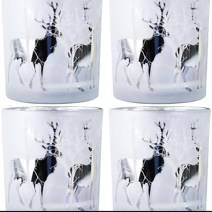 WDHODEC Christmas Candle Holders for Tealight, Votive, LED Candles Silver Gold Glass Candle Holders for Home Decorations Coffee, Office Décor 4PCS