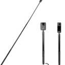 PellKing Long 77inch Invisible Selfie Stick for Insta360 ONE X5,X4, X3, X2, X, Insta360 ONE R, RS, DJI OSMO 360,GoPro Max, Insta 360 Camera 1/4" Extended Monopod Pole
