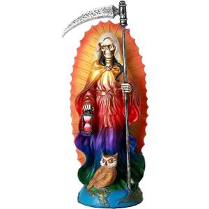 Pacific Giftware Santa Muerte Saint of Holy Death Seven Powers Religious Resin Statue Figurine (Stand 7.25")