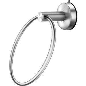 DGYB Suction Cup Hand Towel Ring Brushed Nickel Hand Towel Holder for Bathroom Wall SUS 304 Stainless Steel Kitchen Towel Hanger (Style #07)