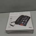 Big Button landline Phone for Seniors or Visually impaired with high Contrast Colors and Loud Volume (Black)