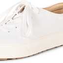 Amazon Essentials Womens Comfortable Lace Up Sneakers (10.5, White)