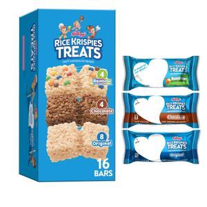Rice Krispies Treats Crispy Marshmallow Squares, Kids Snacks, Cereal Bars, Variety Pack, 12.1oz Box (16 Bars) (EXP 12/27/25)