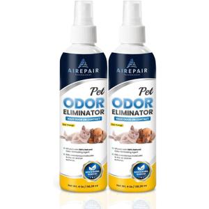 Pet Odor Eliminator for Home-Natural Air Purifier Spray for Cats and Dogs-Deodorizer, Air Freshener- Non-Toxic, Family Safe, Water-Based, Hypoallergenic, Biodegradable Smell (2-Pack, Goji Orange)