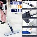 24" Dry mops for Floor Cleaning, Microfiber mop Spray System, Commercial Heavy-Duty Wet mops with 28oz Big Tank, 2 Washable Pads (Commercial Blue, 24inch-1Pack)