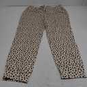 Dokotoo Womens 2025 Soft Casual Drawstring Tie Elastic Waist Loose Jogger Pants with Pockets, 2XL, Leopard Khaki