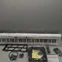 88 Key Digital Piano, Semi Weighted Electronic Keyboard Piano with Music Stand, Power Supply, Sustain Pedal, Bluetooth, Carrying Case, Headphones, USB-MIDI Compatibility, for Beginner Professional