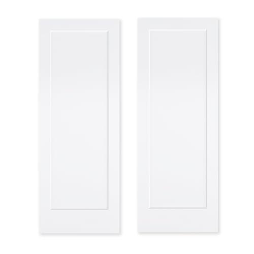 BARNSMITH 30x80 in 1-Panel White Primed Molded Door Slab, Shaker Style Paintable Hollow Core Interior Door Panel, Lightweight, for Swing Door, Closet Door, Pocket Door, (Pack-2)