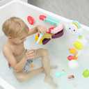 33 PCS Bath Toys for Toddlers and Babies, Bathtub Toy Set with Shower, Rubber Ducks, Floating Toys