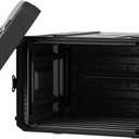 Phenyx Pro 6U Rack Case, 19" Rackmount Road Case, Detachable Front and Back Cover Storage, Shockproof & Waterproof, Audio Rack for Wireless Mic Systems, IEMs, Amplifiers (PRCSE-6UD) (6UD(57*52*34.3cm))