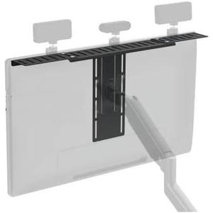 Mount Plus MDS12-3 Wide All-In-One VESA Compatible Monitor Shelf for Device Organizer,Perfect for Online Meetings and Live Streaming Such As Cameras, Webcams,Height Adjustable (27.2" Wide)