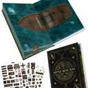 CZYY DND Battle Map Book  32 Reusable Dry/Wet Erase Mats with 100+ Scenery Decals, 1" Grid & Lay-Flat Binding - Portable RPG Terrain Kit for Campaigns, Game Night & Miniature Battles (Style A)