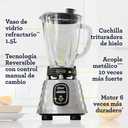 Classic blender Oster reversible chrome glass jar BLSTBESTE013