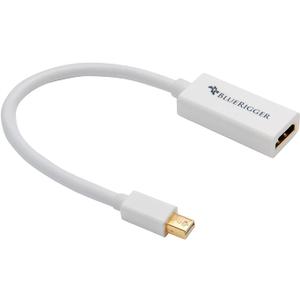 BlueRigger Mini DisplayPort to HDMI Female Adaptor Cable ((Mini DP/Thunderbolt to HDMI Cable) - Compatibe with MacBook Pro/Air - with HD Audio