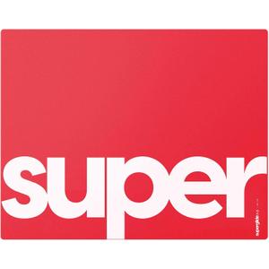 Pulsar Superglide Glass Gaming Mouse Pad v2 ALUMINO-Silicate Glass Surface Anti-Slip Fully Molded high-Density Silicone Rubber 16.5in x 13in (L, Red)