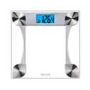 Taylor Digital Bathroom Scale for Body Weight, Large 12.2 Inch Glass Platform, Blue Backlit LCD Display, 440 lb Capacity, Weight Tracking for 2 Users, Clear