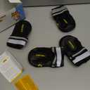 QUMY Dog Shoes for Large Dogs, Medium Dog Boots & Paw Protectors for Winter Snowy Day, Summer Hot Pavement, Water-Resistant in Rainy Weather, Outdoor Walking, Indoor Hardfloors Skid-Resistant Sole (Size 4: 2.2''x2.6''(W*L) (Pack of 4)