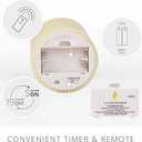 Luminara Realistic Flameless LED Set of 3 Ivory Pillar Candles, Home Safe Moving Flame Melted Top Illumination, Battery Operated