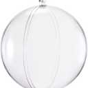 uxcell 6pcs 4-inch(100mm) Clear Plastic Ornaments Ball