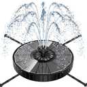 Yzert Solar Fountain, 3-Level Adjustable Water Height, 3.5W Glass Powerful Outdoor Fountain Pump with Rotating Rods & 7 Nozzles for Bird Bath, Garden, Pond, Patio, Flower Pot (2026 Model, Black)