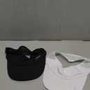 Sport Sun Visor Hat for Women Men - Lightweight Stretchy Polyester Spandex Quick Dry Sweatband Wrinkle Resistant White Black, M