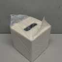 Leather Ivory White Tissue Box Cover, Square Tissue Box Holder Compatible with Kleenex for Bathrooms