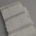 DriftAway Farmhouse Linen Lined Valance Double Layer Thermal Insulated Room Darkening Blackout Window Valances 3 Inch Rod Pocket Vertical Striped Kitchen Valance for Bathroom Single 52 x 18 Inch Gray