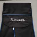 BlessReach Knee Walker Storage Bag - Universal Fit, Reflective, Water-Resistant Oxford Cloth Carry Bag for Knee ScootersBlue