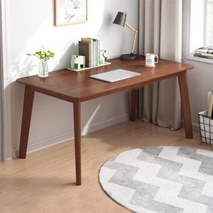 IOTXY Simple Wooden Writing Desk - 55" W PC Laptop Computer Table, Walnut