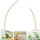 Balloon Arch Kit - Free Bending Shape, Balloon Column Stand Independent Suspended Standing, 12" Water-Filled Base - Ideal for Weddings, Baby Showers, and Birthday Parties (Golden 8.2ft & 5ft)