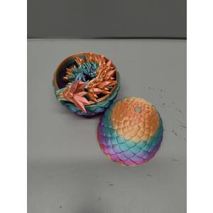 TEOXQPBJ 3D Printed Dragon Egg Easter Mysterious Dragon Toy Realistic Movable Dragon Figures Flexible Joints Home Decoration Desk Toy Candy Colours