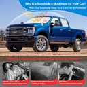 Front Side Window Sun Shade with Suction Cups for 2017-2022 Fo-rd F250 F350 Super Duty 2Dr 4Dr Pickup, Foldable Window Sunshade Sun Visor Protector, Side Window Shades Blocks UV Rays Heat