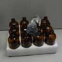 Maredash 16oz Glass Bottles, 12 Pack amber Glass Storage Bottles Sets with Lids,Amber Glass Bottle,Brown glass bottles