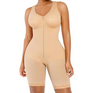 SHAPELLX Fajas Colombiana Shapewear for Women Tummy Control Butt Lifter Bodysuit Post Surgery Body Shaper (3X-Large, A2-beige)