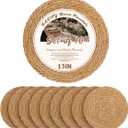 13 in Round Woven Placemats Plate Chargers Set of 10, Boho Farmhouse Rustic Woven Place Mats for Dining Table Decor, Rattan Wicker Table Mats Jute Braided Chargers for Dinner Plates (Natural Color)