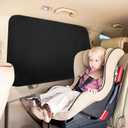 Ovege Car Window Shades Magnetic - Side Window Sun Shade Car Curtain Suedette UV Protection Privacy Baby Suction Magnetic Front&Back 4pcs