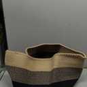 COMSE Extra Large Blanket Basket, Woven Laundry Basket, 21.7x 13.8, Nursery Hamper, Cotton Rope Laundry Hamper Living Room for Storage Toys Clothes Towels (Brown & Black)