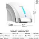 Commercial Hand Dryers for Bathrooms Wall-Mount, Plug-in 120V 1600W White