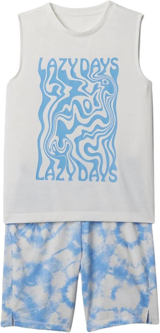 GAP Boys' Tank Short Set (8, New Off White)