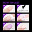 2 x Gelike ec Short Almond Nail Tips: 240PCS Soft Gel Tips for Almond Shaped Full Cover Gel Nail Tips Pre Etched - PMMA Resin Clear False Nails 10 Sizes